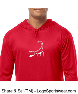 Red SWC Hoodie w/ SWC on Sleeve Design Zoom
